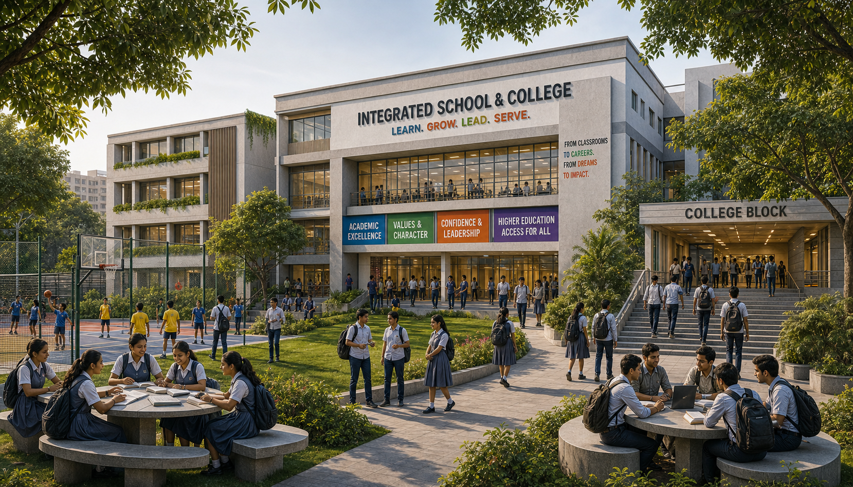 Integrated school and college